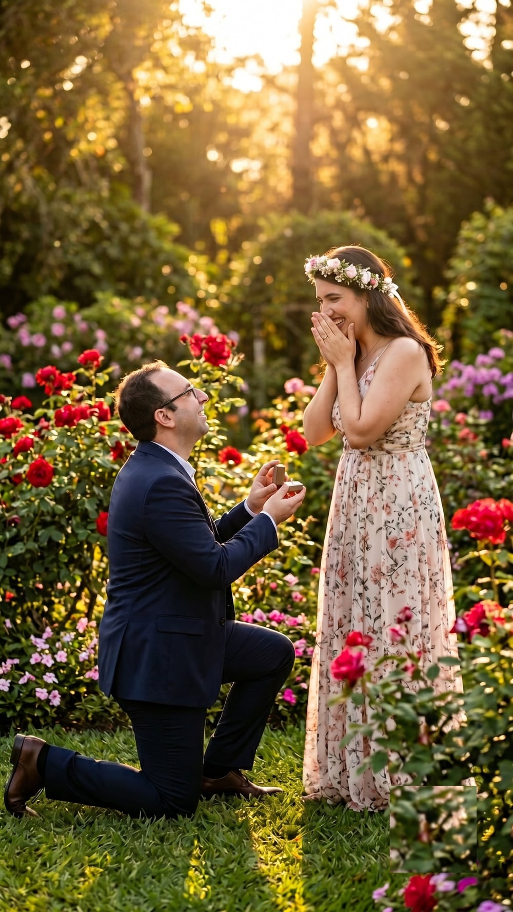 Ana Clara e Cédrique no pedido de casamento