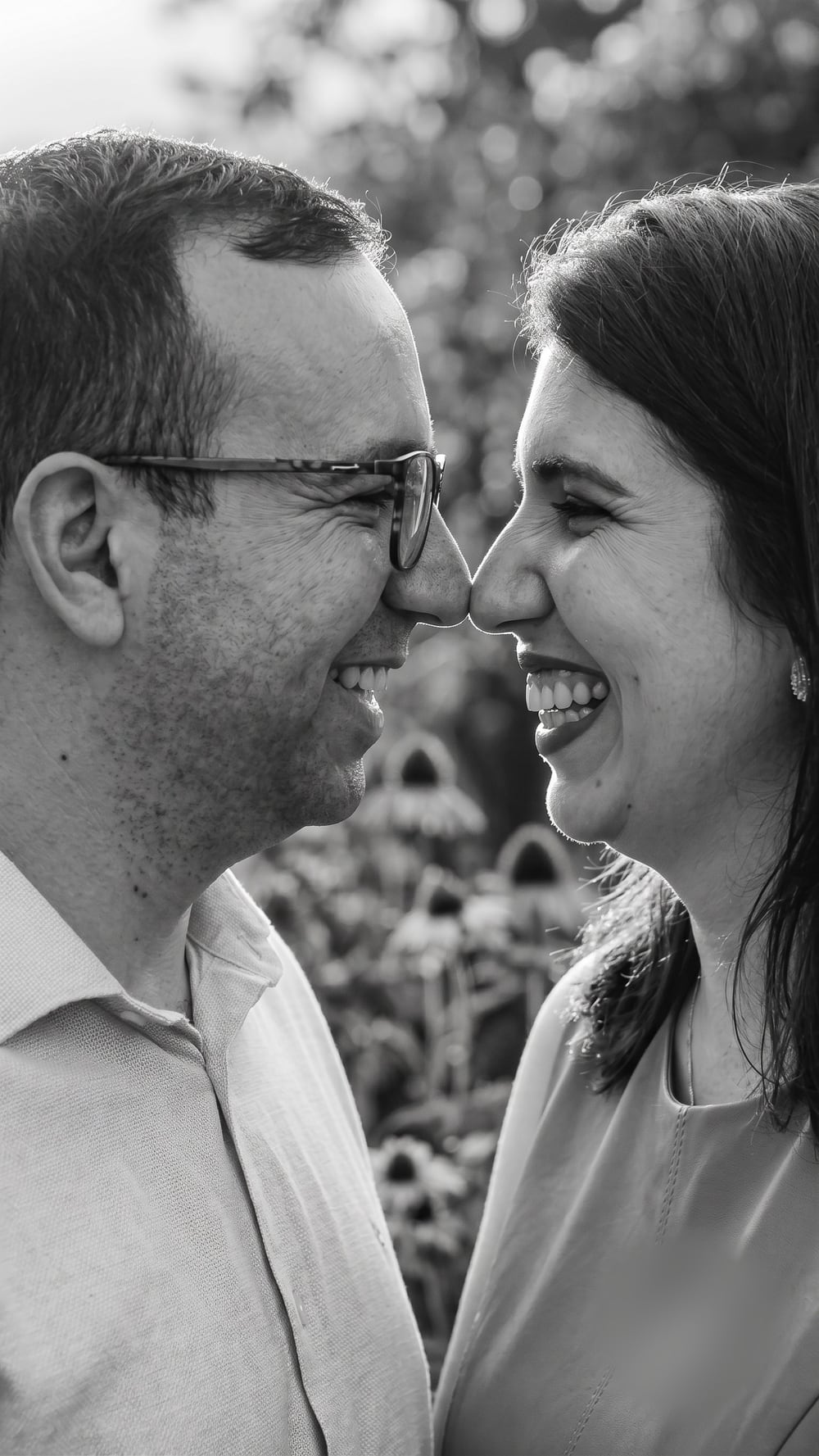 Ana Clara e Cédrique em preto e branco
